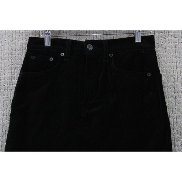 Rag & Bone Velvet Dive Mini Skirt Womens Size 24 Black Solid Casual Cotton - Picture 2 of 7